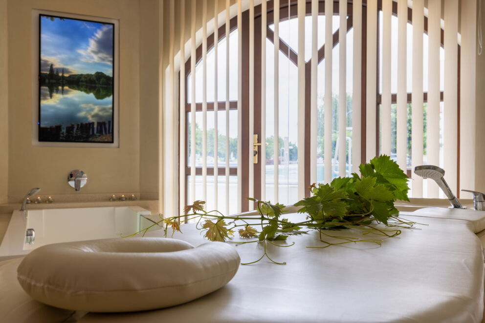Generously equipped treatment room at the Hotel Das-Schmidt in Mörbisch on Lake Neusiedl © Manfred Sodia Photography