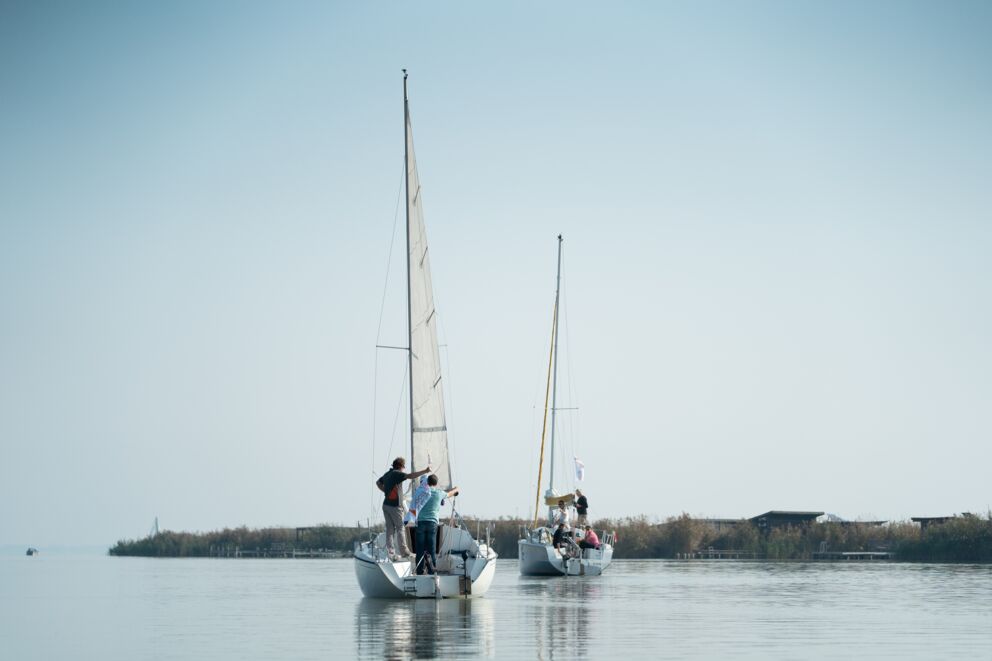 Two sailing boats on the beautiful Lake Neusiedl in Burgenland; © Burgenland Tourismus GmbH_Birgit Machtinger